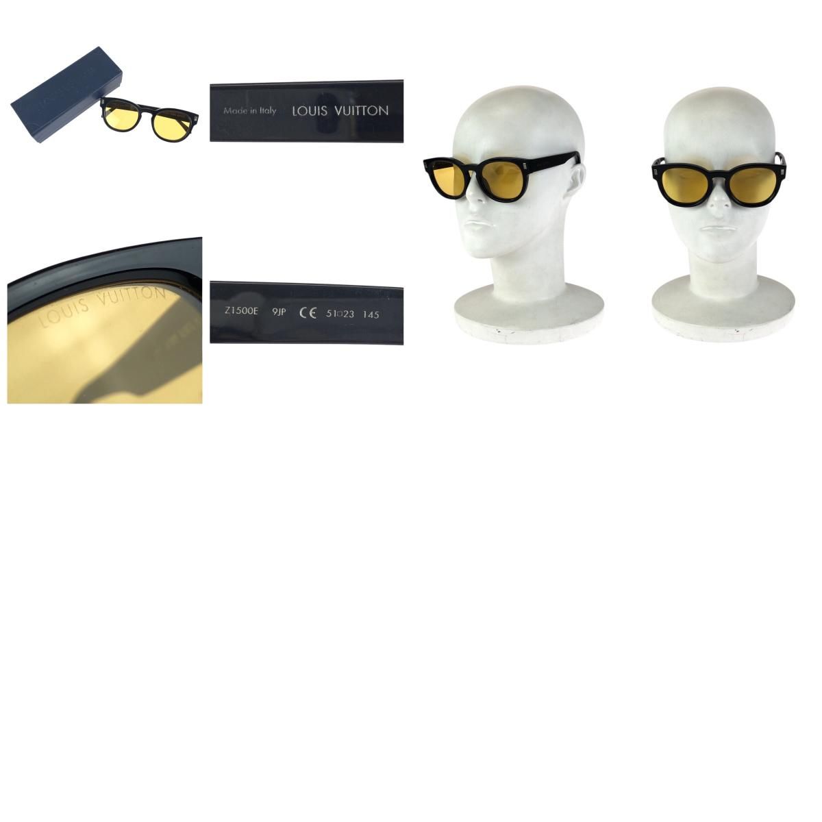 Louis Vuitton LV Escape Round Black Yellow Silver Acetate Metal Sunglasses — view 9