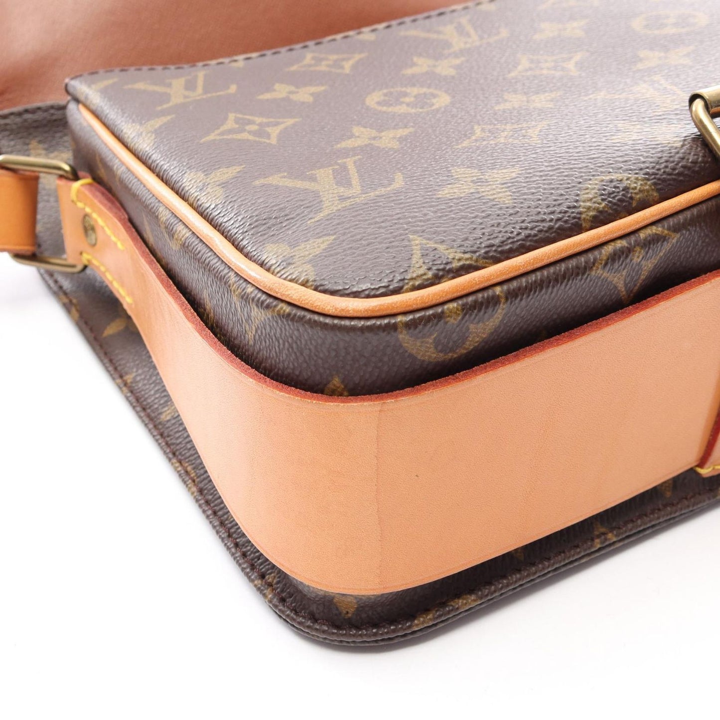 Louis Vuitton Shoulder Bag Cart Ciel MM Canvas Leather — view 9