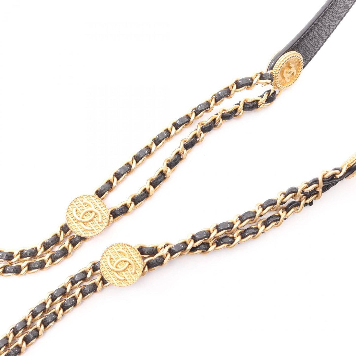 Chanel Shoulder Bag Quilted Mini Flap Black Caviar Leather Small Chain — view 9
