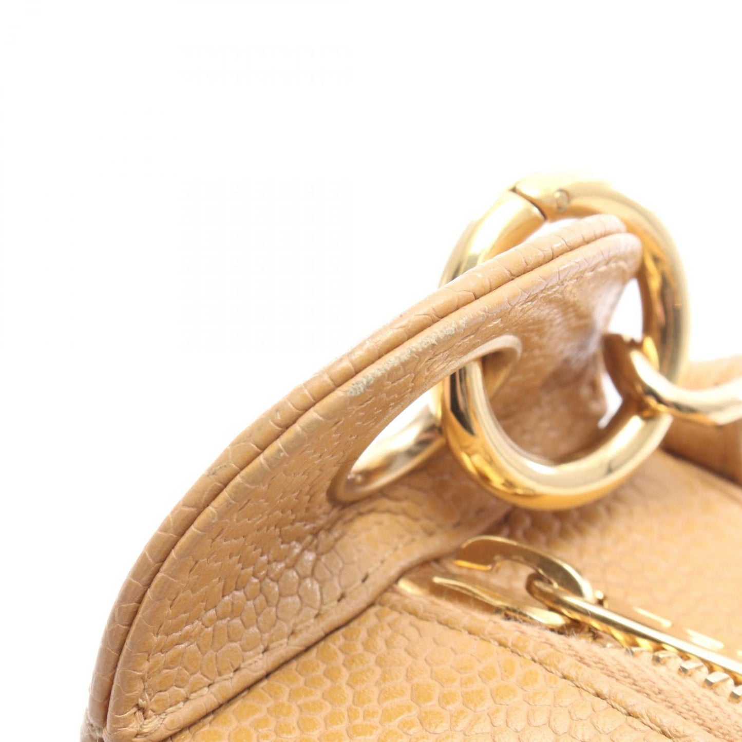 Chanel Shoulder Bag Quilted Caviar Leather CC Logo — view 9