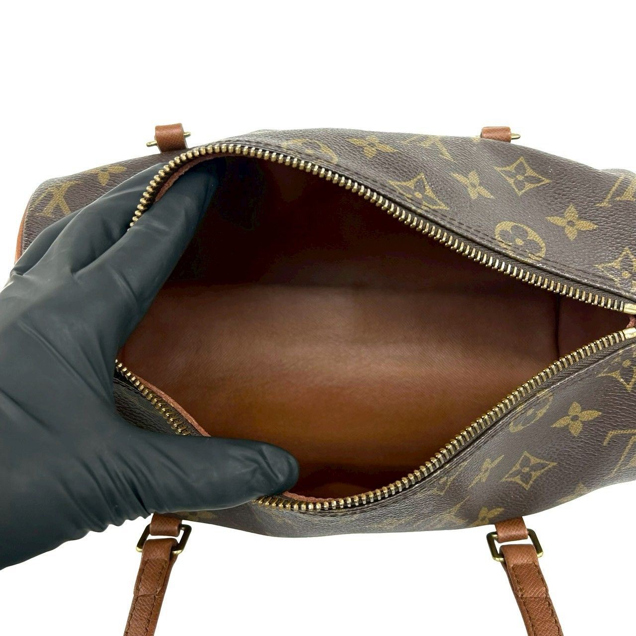 Louis Vuitton Papillon 26 Monogram Pattern Leather Mini Boston Bag Brown — view 9