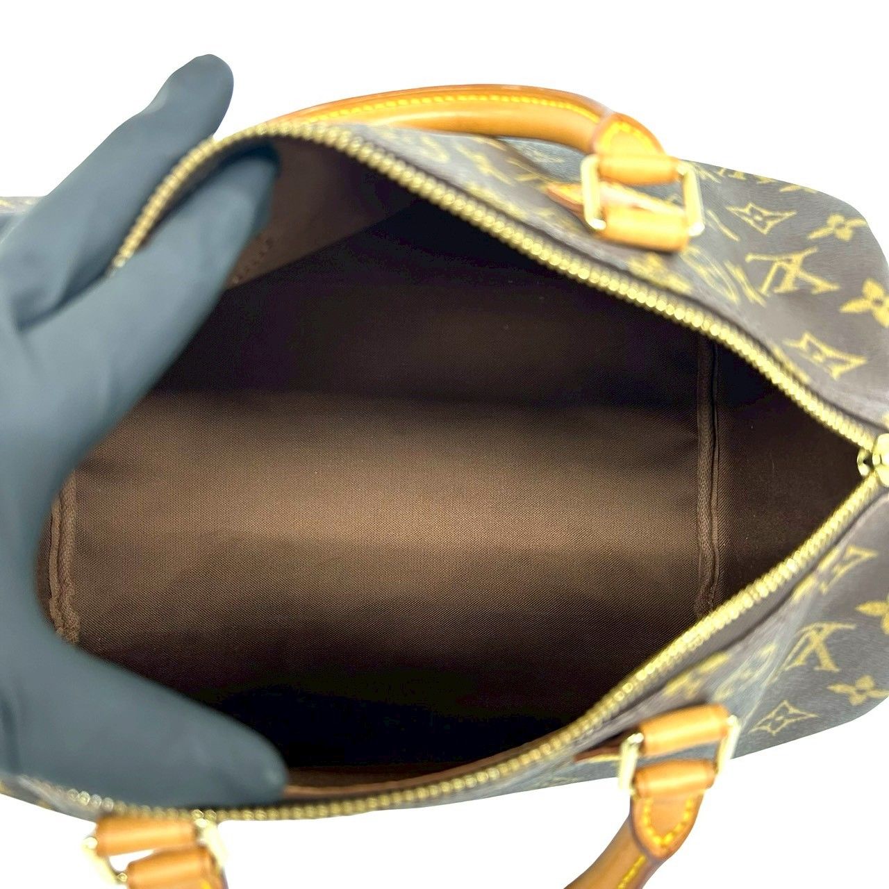 Louis Vuitton Vintage Speedy 30 Monogram Leather Boston Bag Brown — view 9
