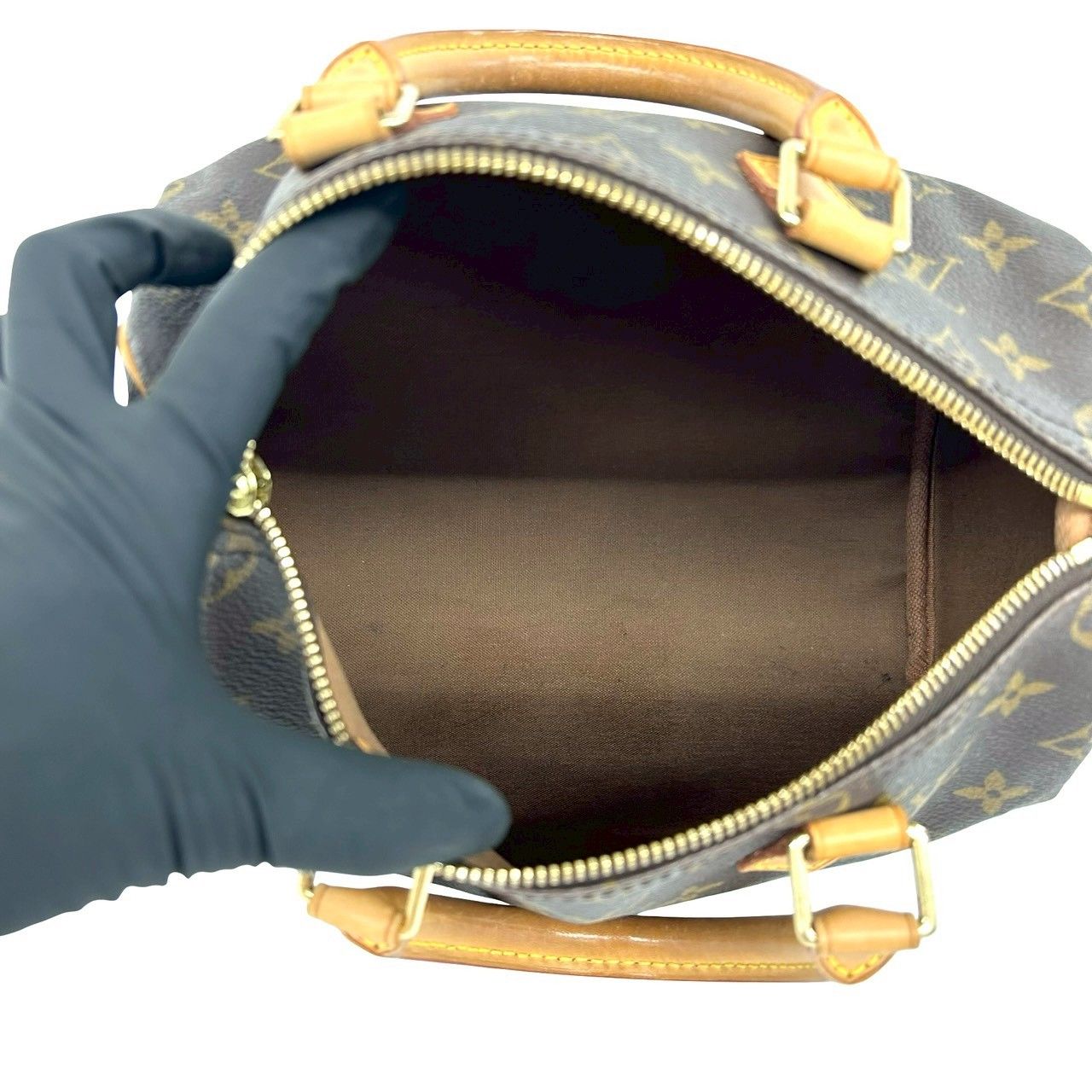 Louis Vuitton Speedy 25 Monogram Pattern Leather Mini Boston Bag Brown — view 9