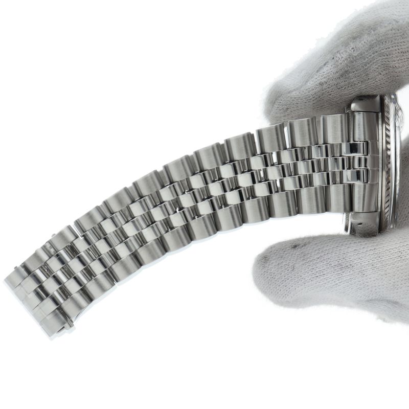 Rolex Datejust Watch Antique Box 18k White Gold SS Silver Polished — view 7