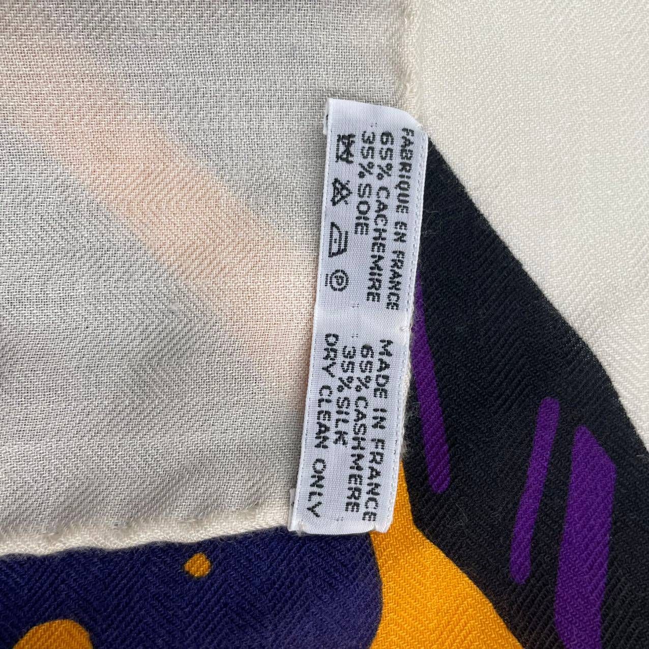 Hermes Scarf Shawl Large Carre 140 Cashmere Geant Multicolor — view 8