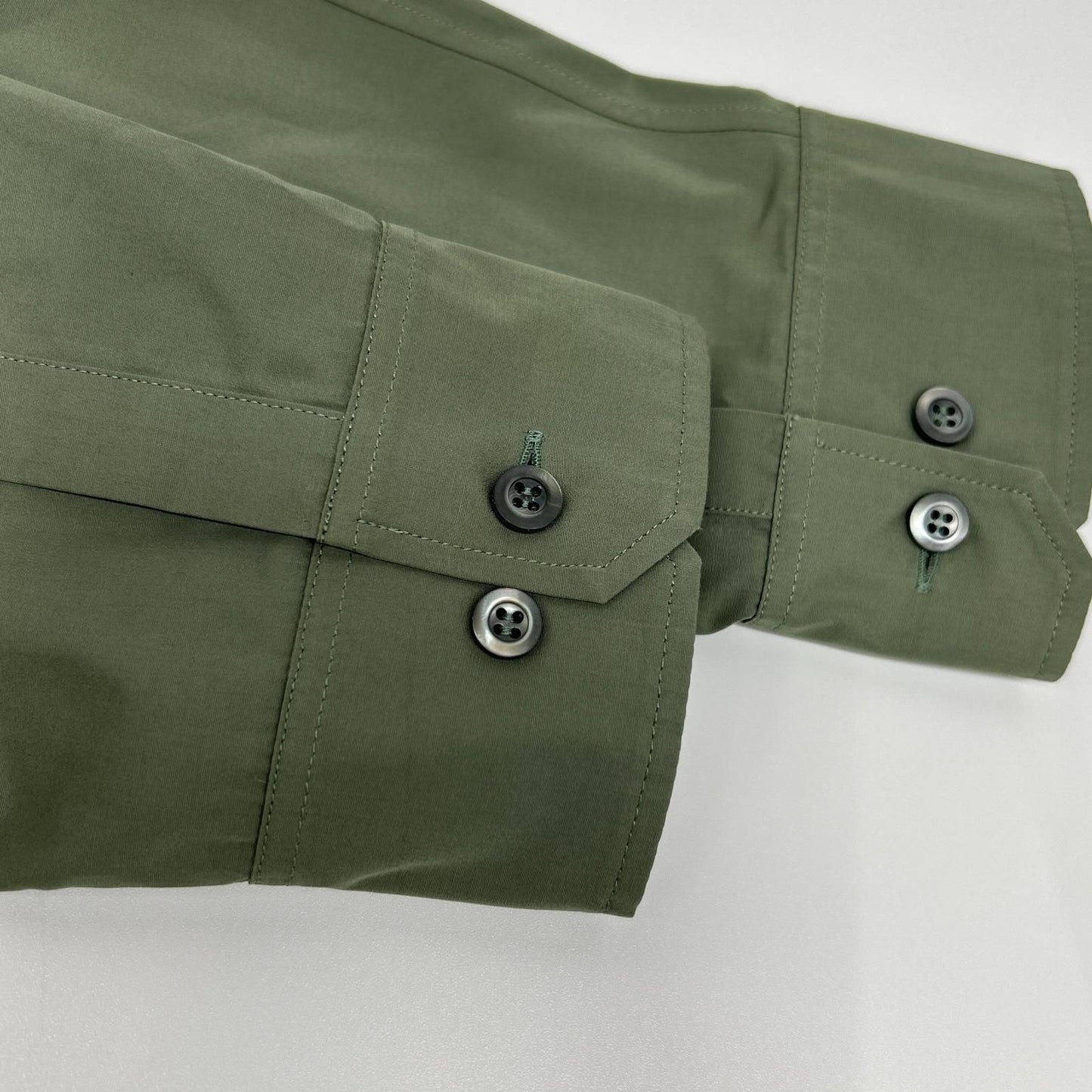 Miu Miu Khaki Cotton Poplin Square Shirt 36 — view 9