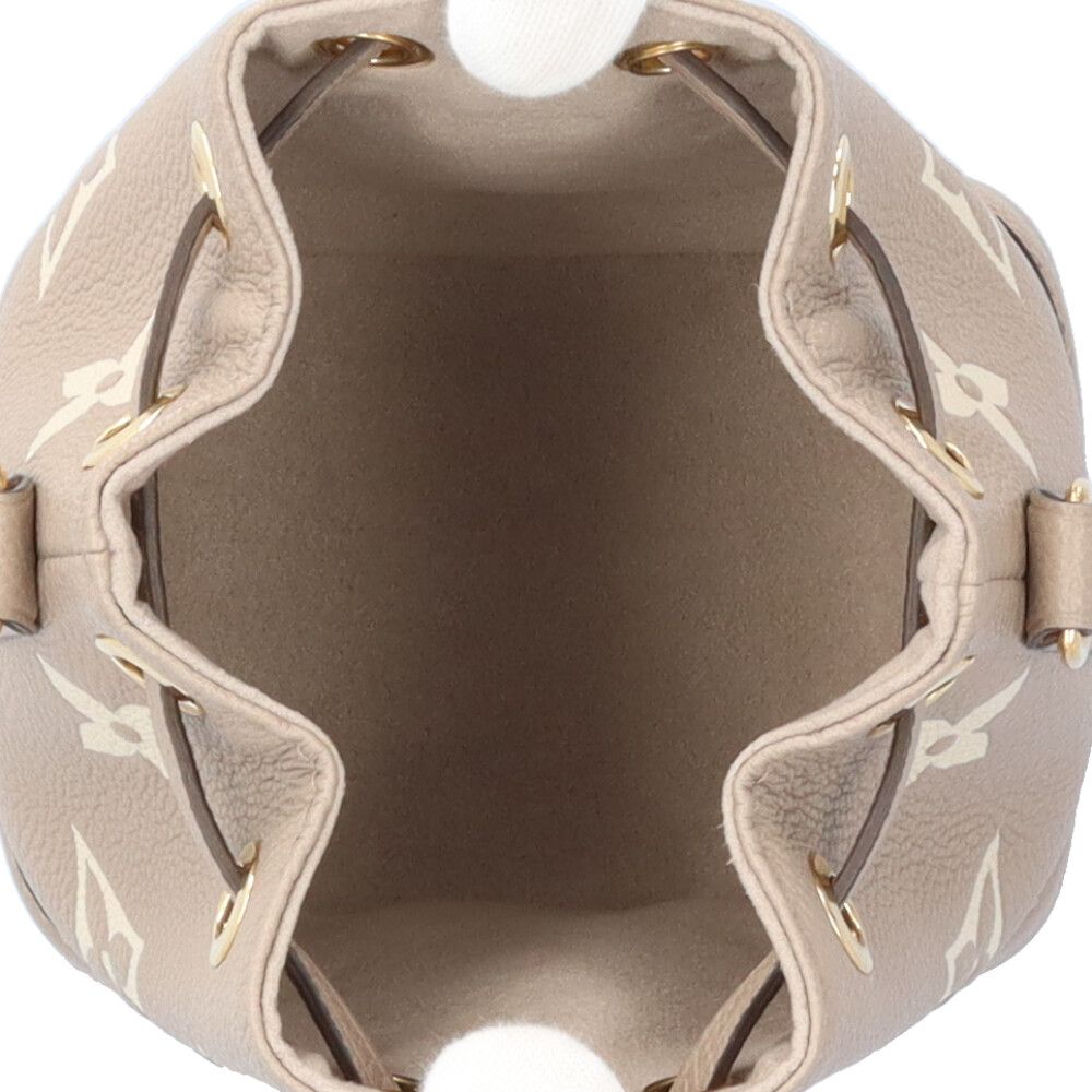 Louis Vuitton Nano Noe Bicolor Monogram Empreinte Shoulder Bag Beige — view 7