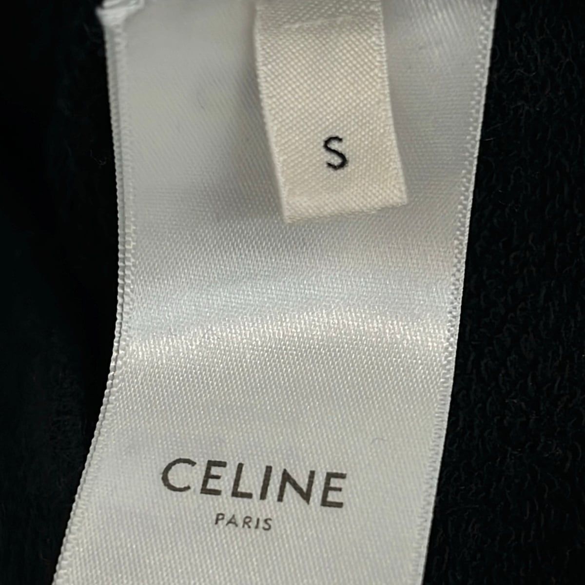 Celine Hoodie Black White Back Logo Pullover — view 5