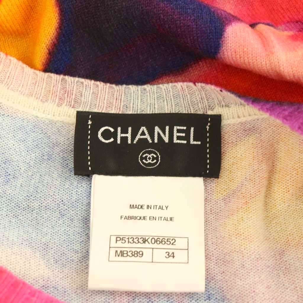 Chanel Cashmere Knit Sweater Long Sleeve 34 Multicolor — view 6