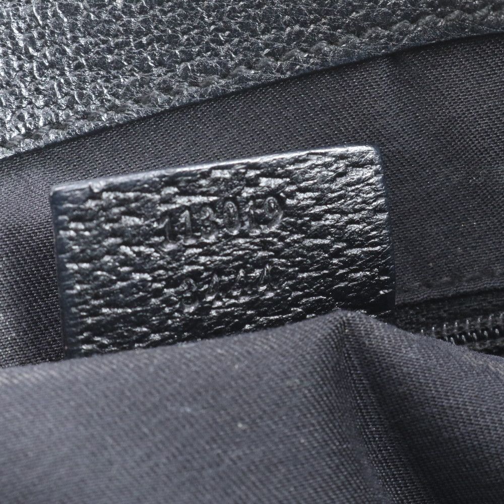 Gucci GG Canvas Leather Tote Shoulder Hand Black — view 9