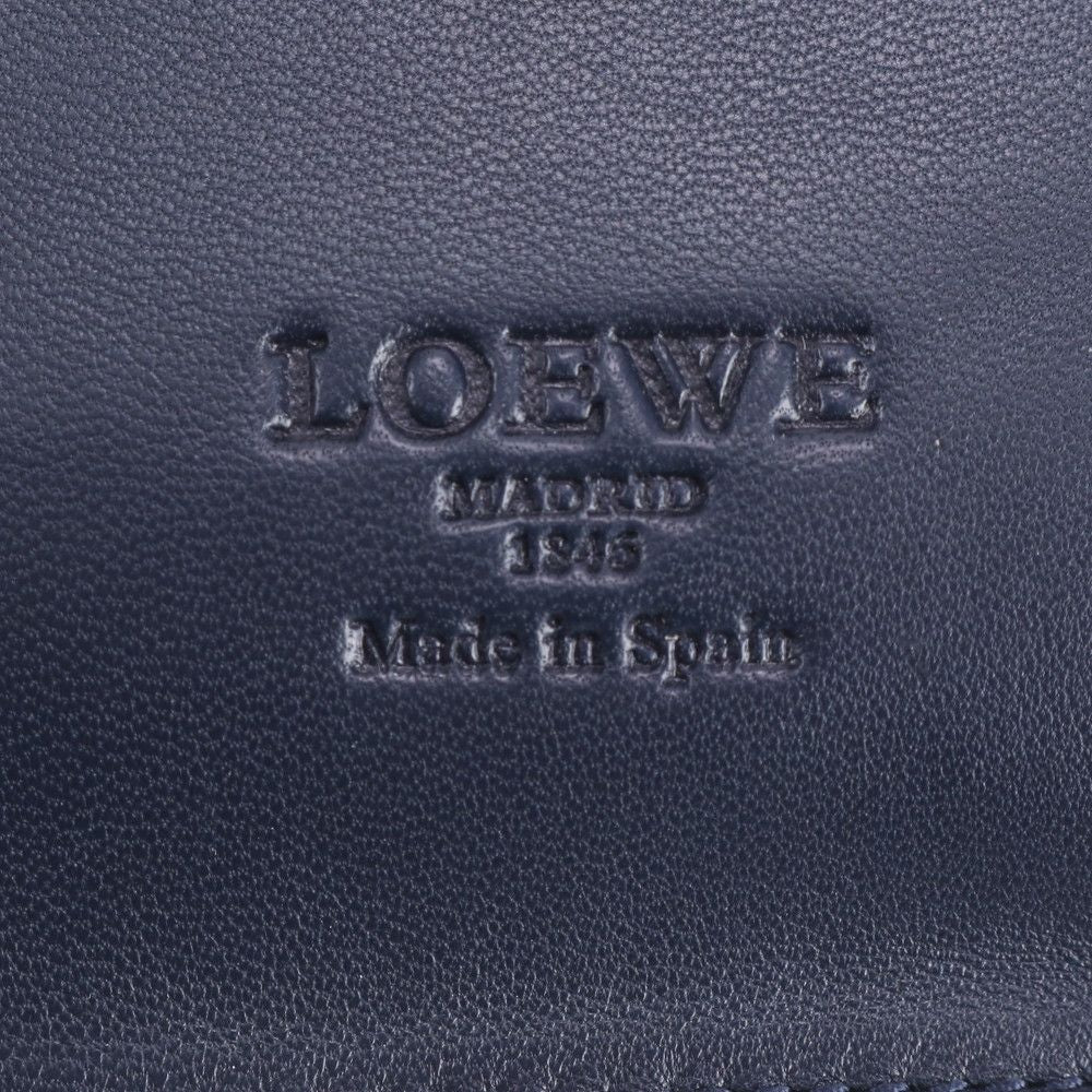 Loewe Anagram Origami Tote Shoulder Hand Leather Navy — view 9