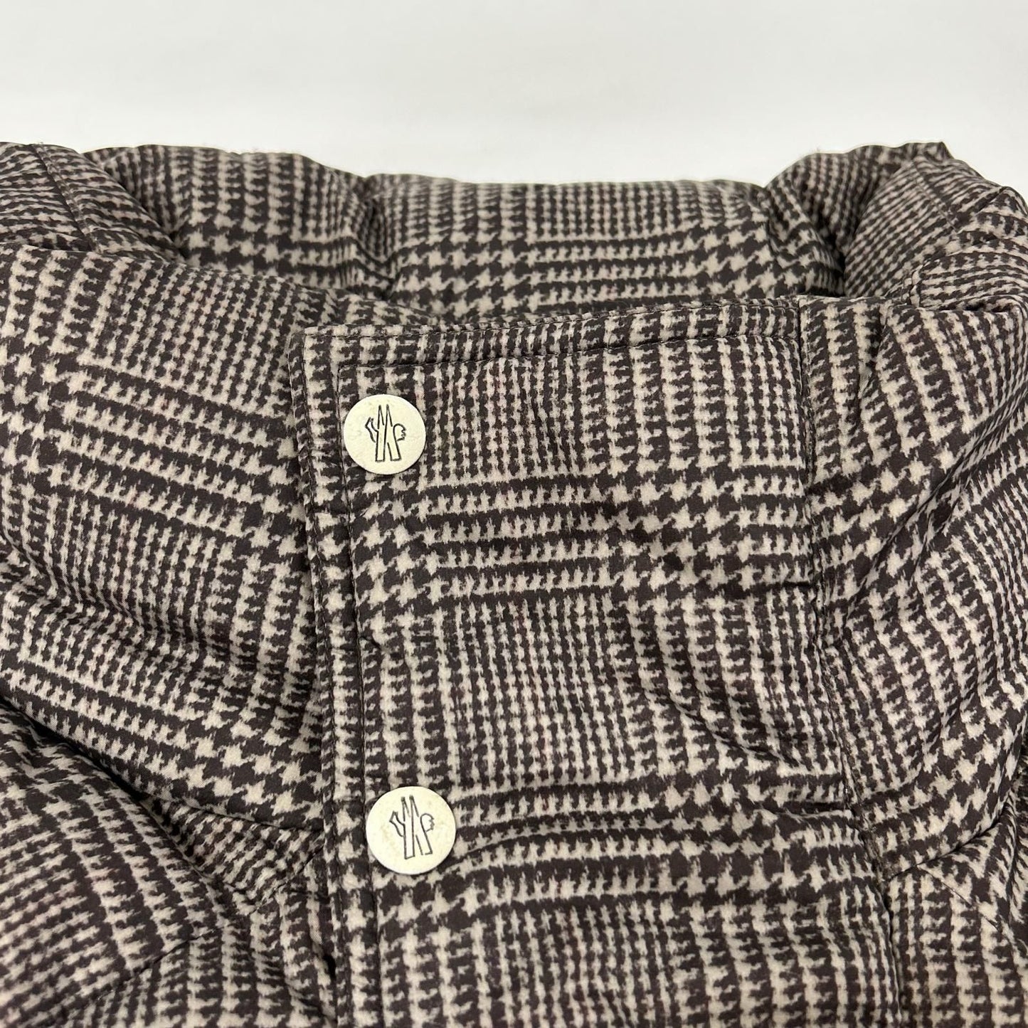 Moncler Gamme Blue Glen Check Print Down Jacket — view 8