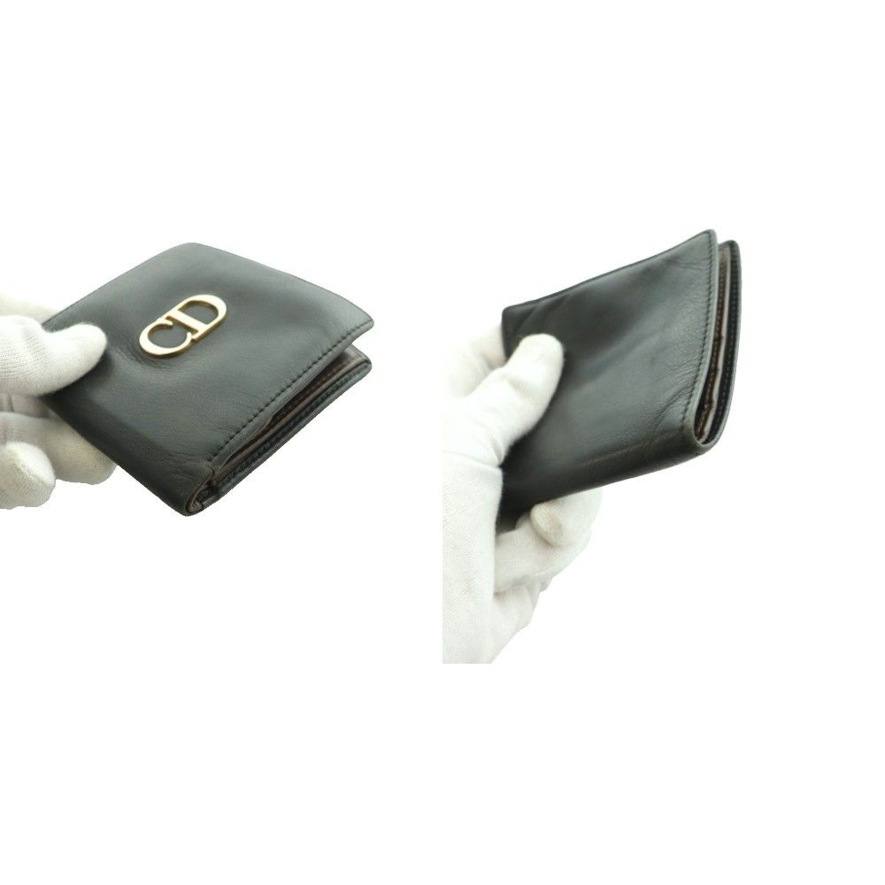 Dior Bifold Wallet CD Logo Leather Black SS — view 9