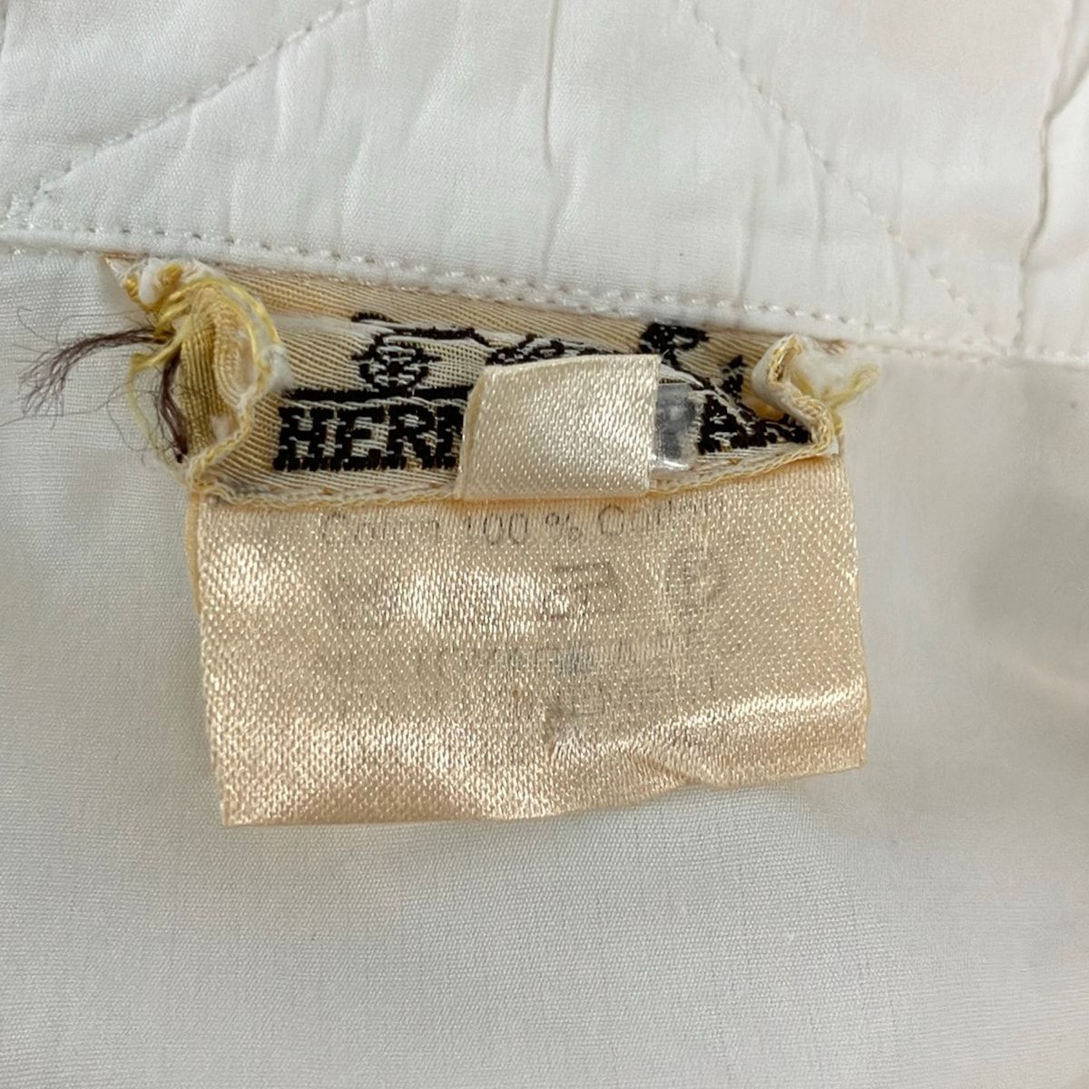 Hermes Long Sleeve Shirt Blouse 40 M White — view 4