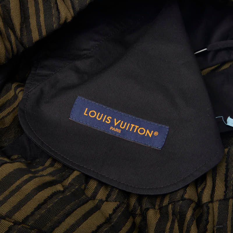 Louis Vuitton Cotton Jacquard Shorts 48 Sample Khaki Black — view 6