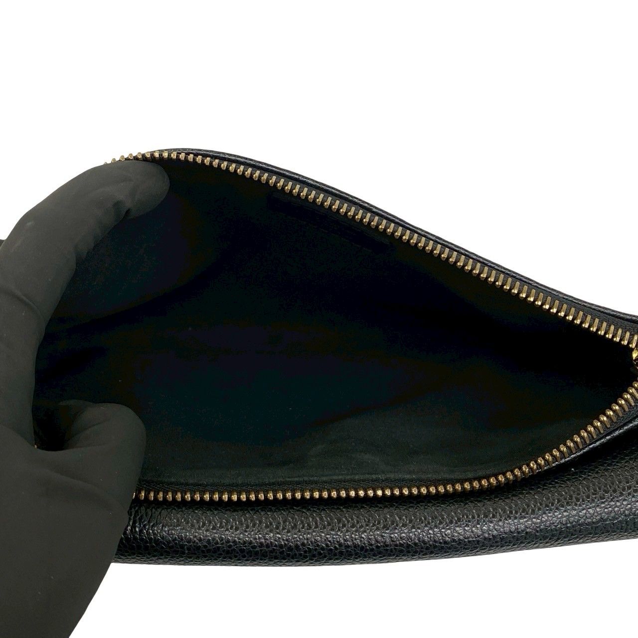 Louis Vuitton Monogram Empreinte Leather Shoulder Bag Pochette Noir — view 9