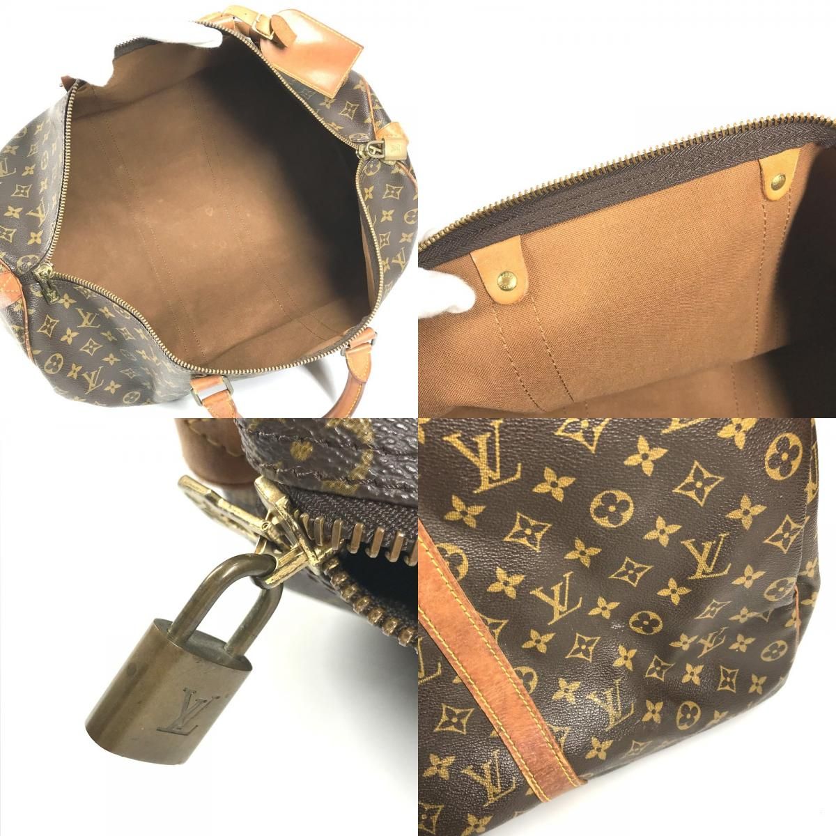 Louis Vuitton Boston Bag Keepall 50 Monogram Canvas Brown — view 9