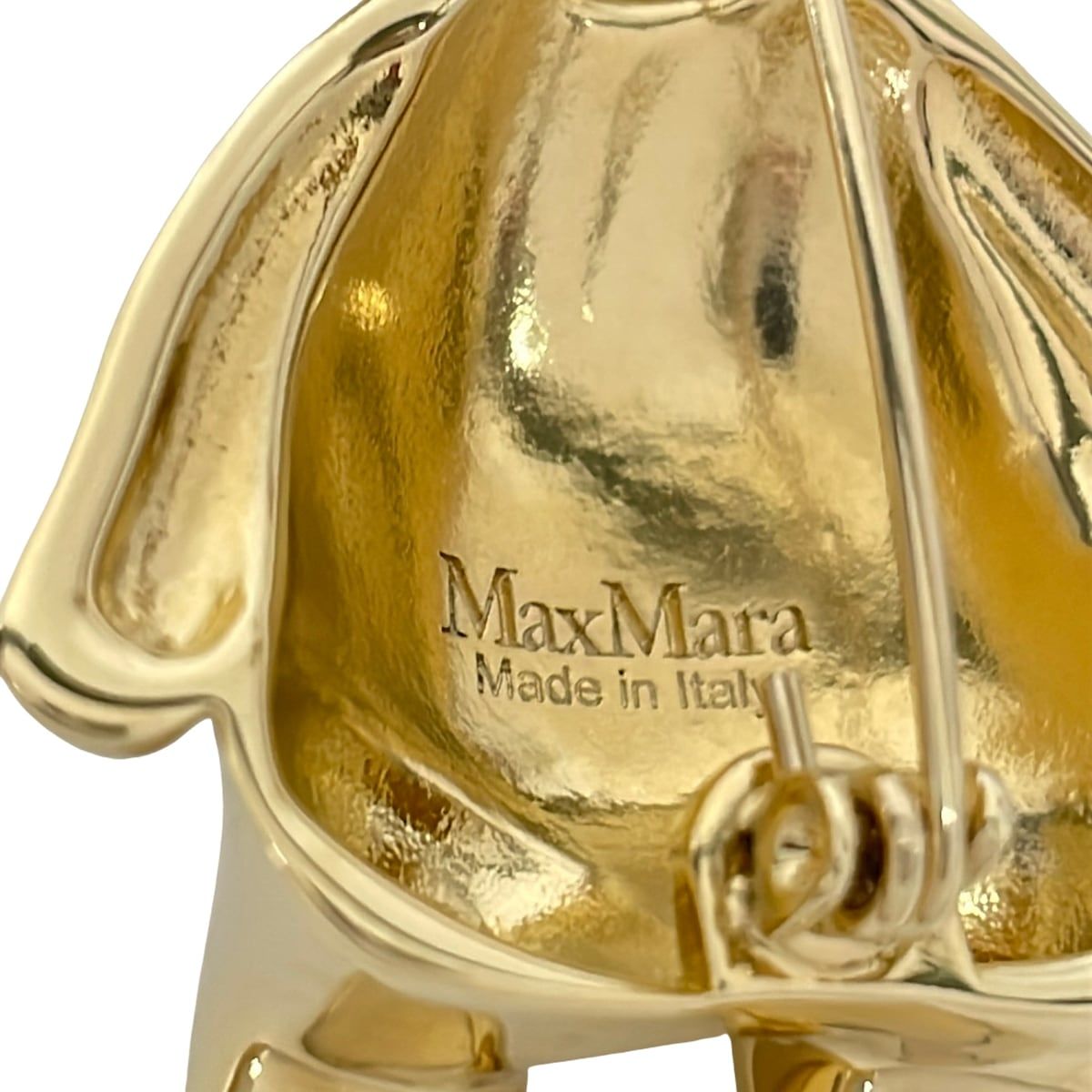 Max Mara Brooch Gold Clear Bear — view 3