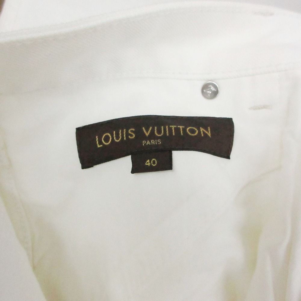Louis Vuitton Denim Pants Straight Cotton Button Fly Monogram Flower Embroidery — view 9