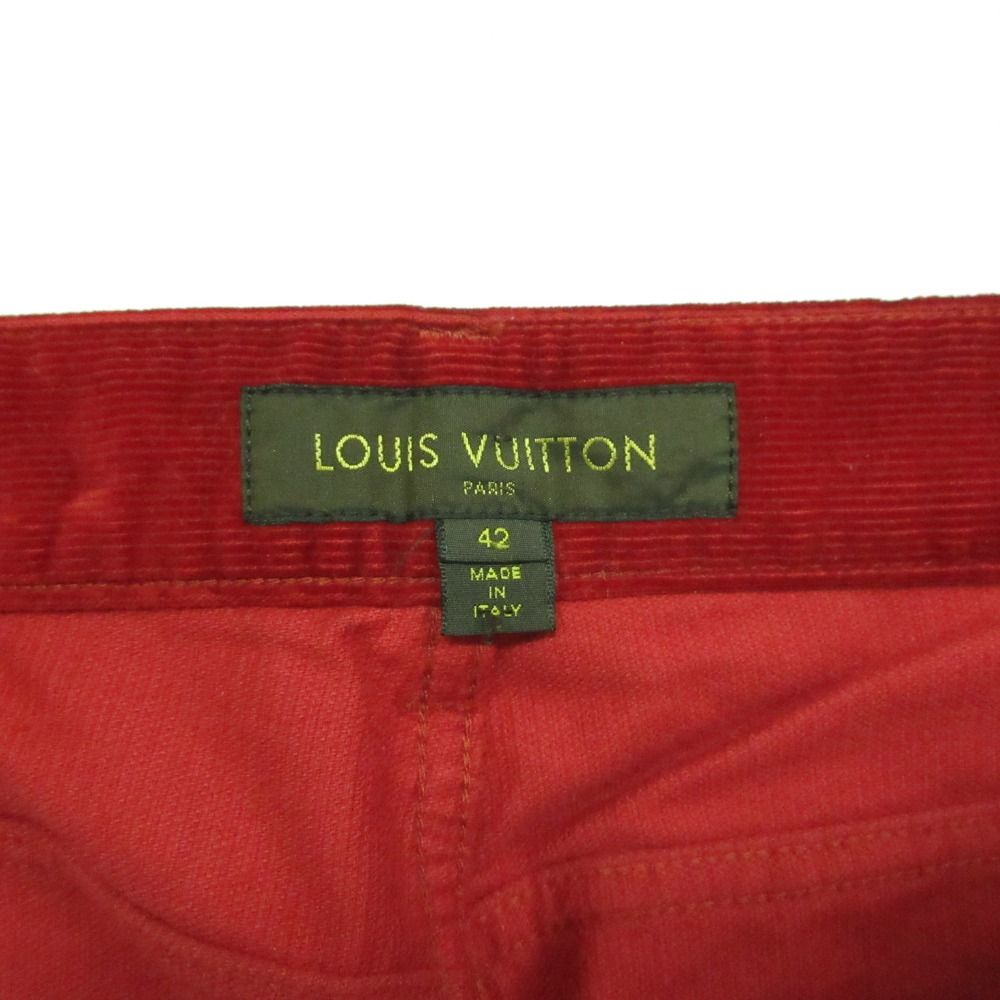 Louis Vuitton Pants Logo Embroidery Corduroy Slim Straight — view 9