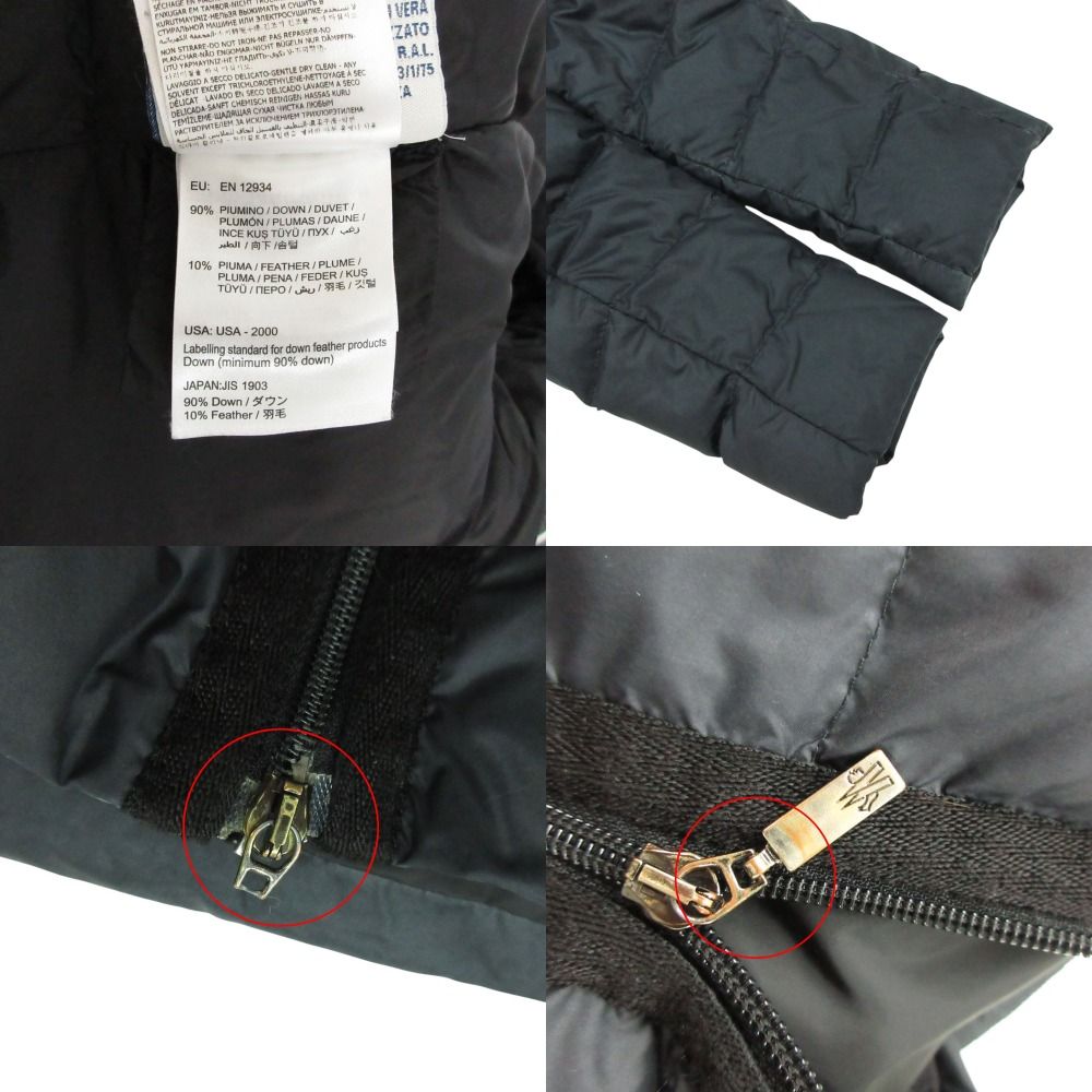 Moncler Nantesfur Down Coat Long Length Navy — view 9