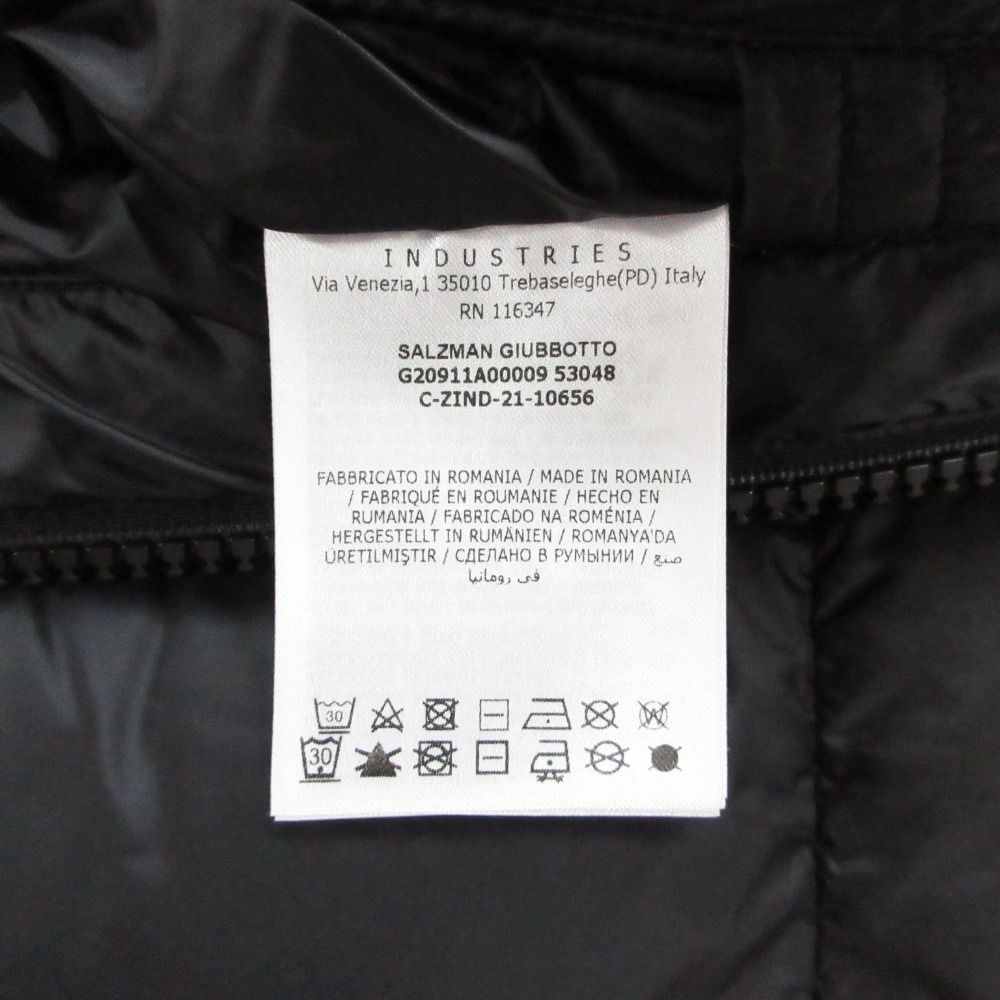 Moncler Salzman Down Jacket Logo Hoodie Black — view 9