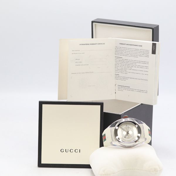 Gucci Sync 137.1 Quartz Date Silver Dial Watch — view 5