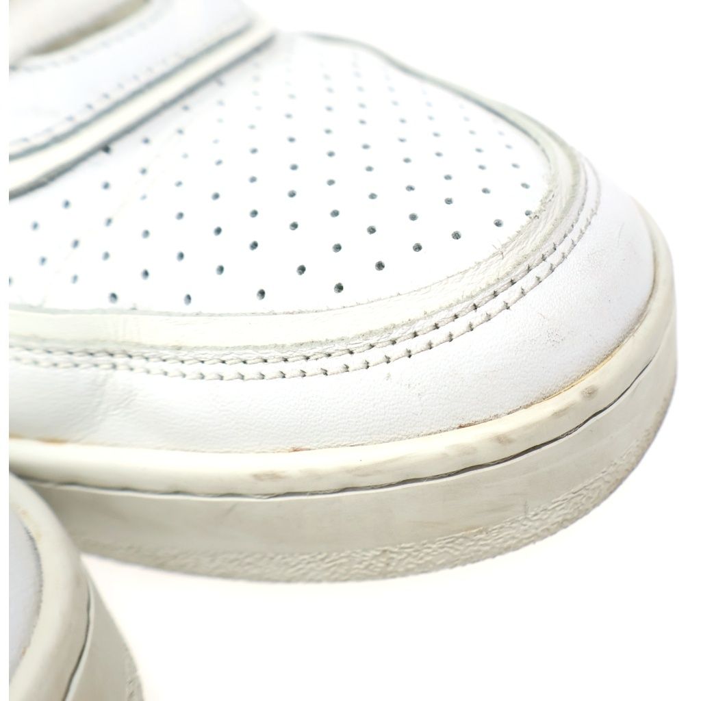 Celine Trainer High Top Sneakers Sweatshirt Leather Cut White — view 6