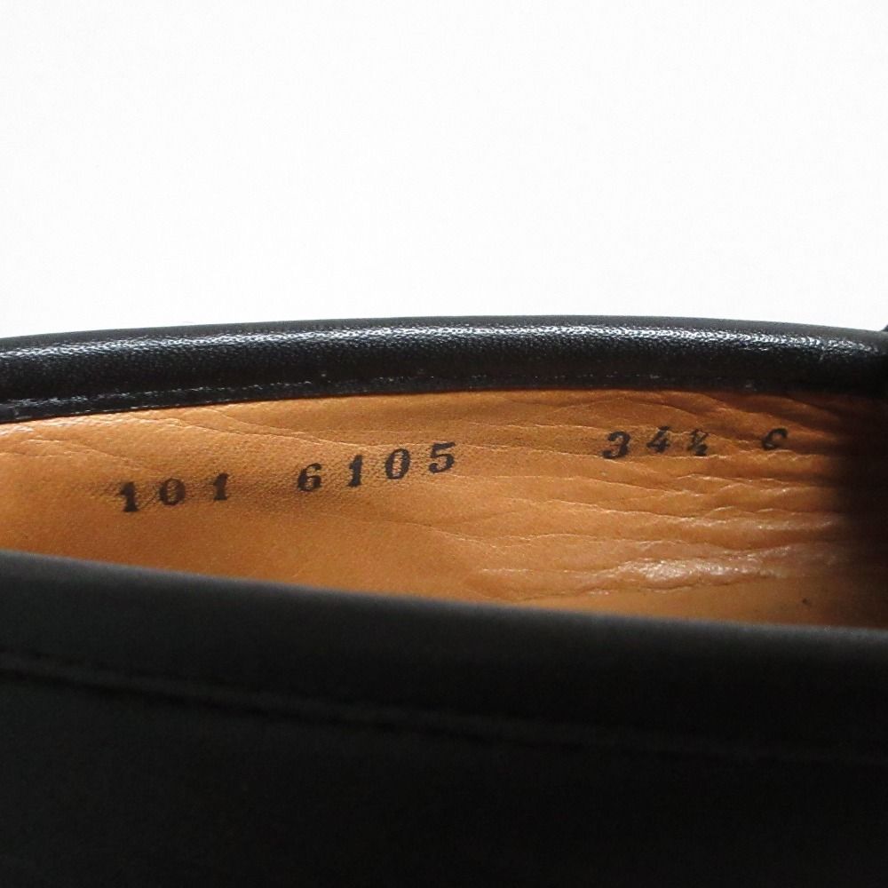 Gucci Leather Horsebit Loafers Shoes 34.5 Black — view 9