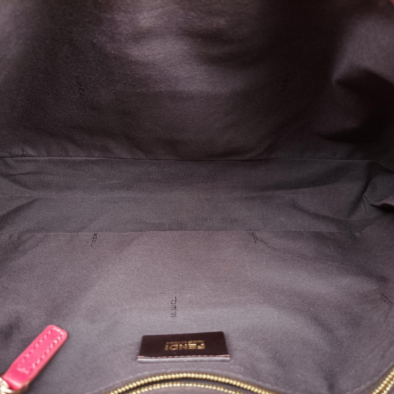 Fendi Maxi Baguette Flap Red Leather — view 9