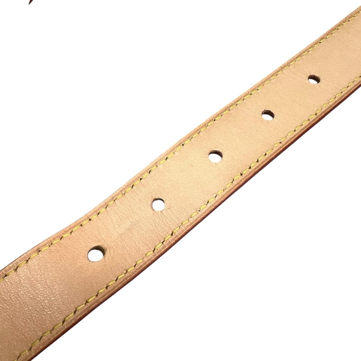 Louis Vuitton Leather Shoulder Strap Bandouliere Beige — view 7