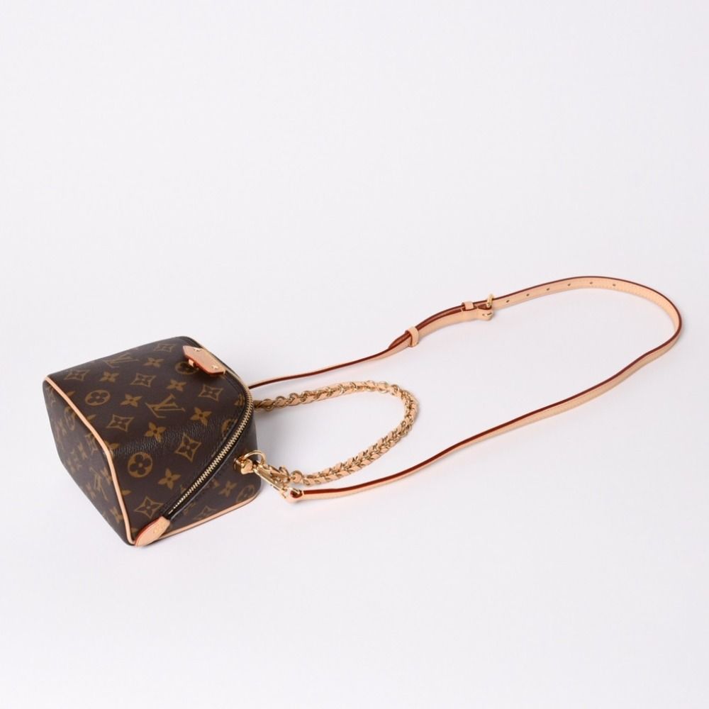 Louis Vuitton Shoulder Bag Just in Case Monogram Dice Shape Brown Gold — view 8
