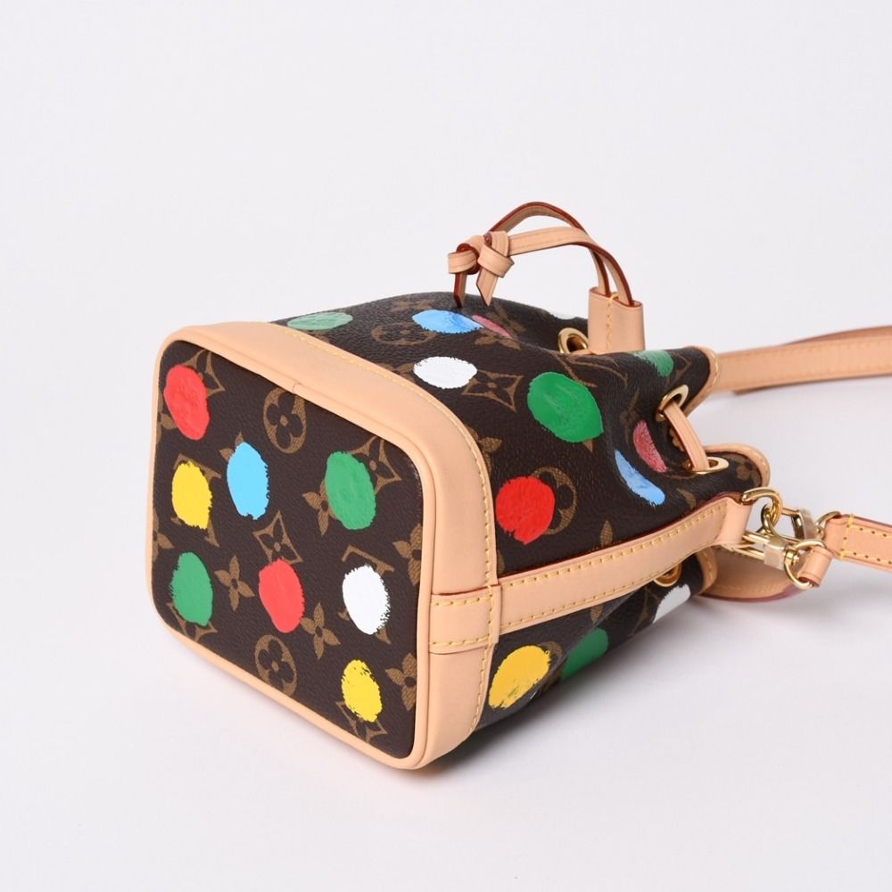 Louis Vuitton Yayoi Kusama Collaboration Shoulder Bag Monogram Nano Noe Brown — view 8