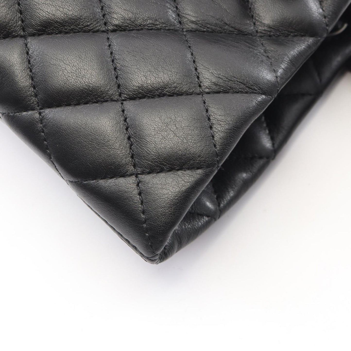 Chanel Tote Cambon Line Large Black Enamel Leather Patent — view 8