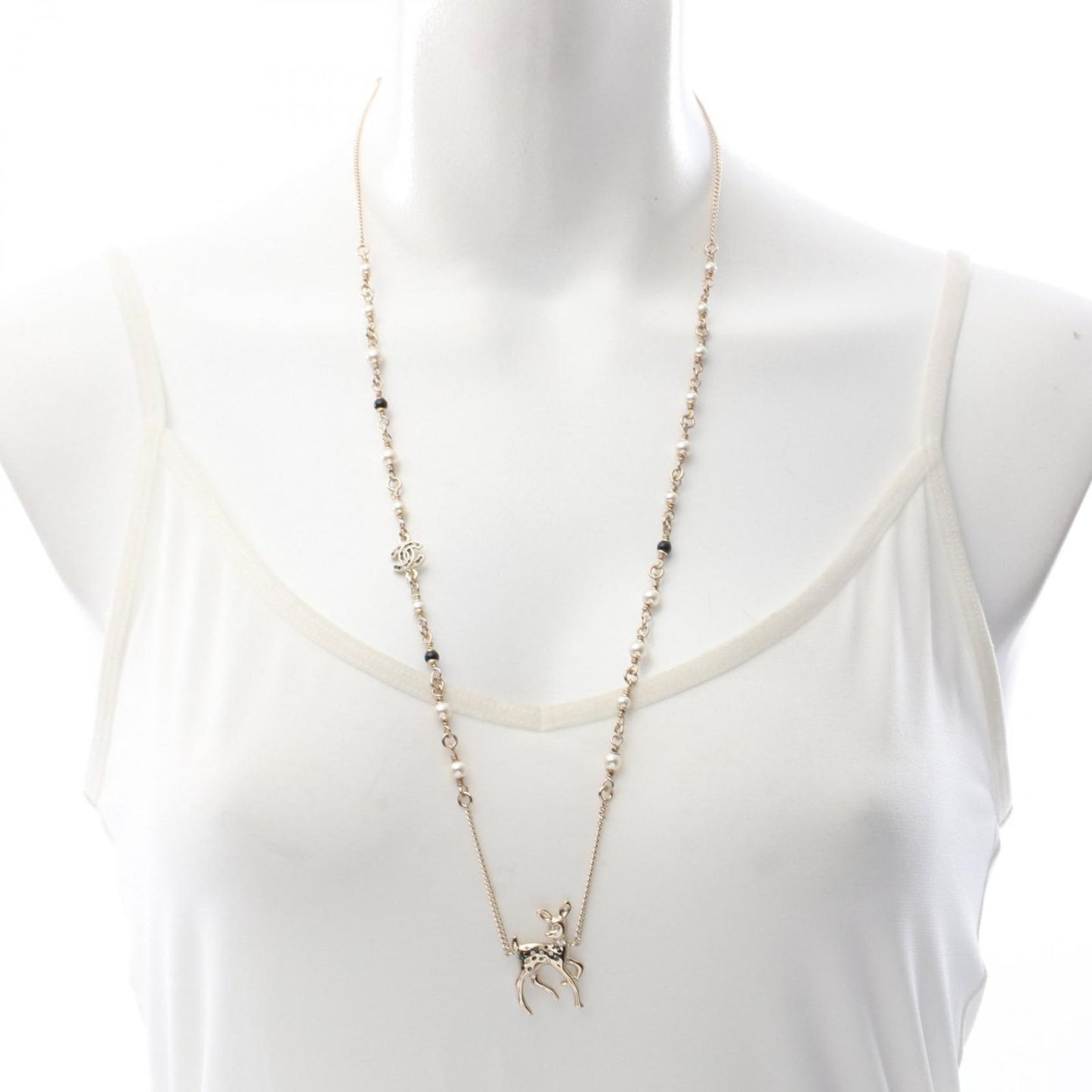 Chanel Necklace Earrings Gift CC Logo Bambi — view 7