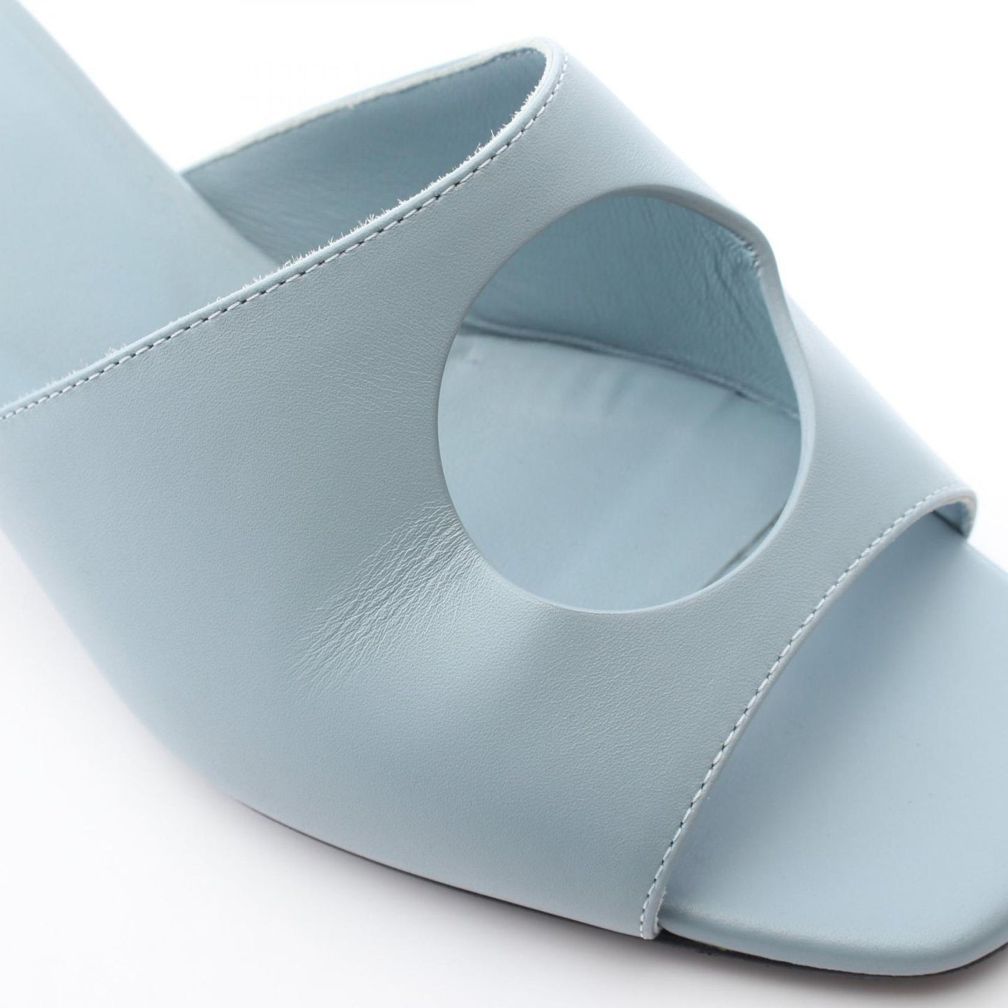 Hermes Sandals Elia Area Mules Blue Leather — view 9