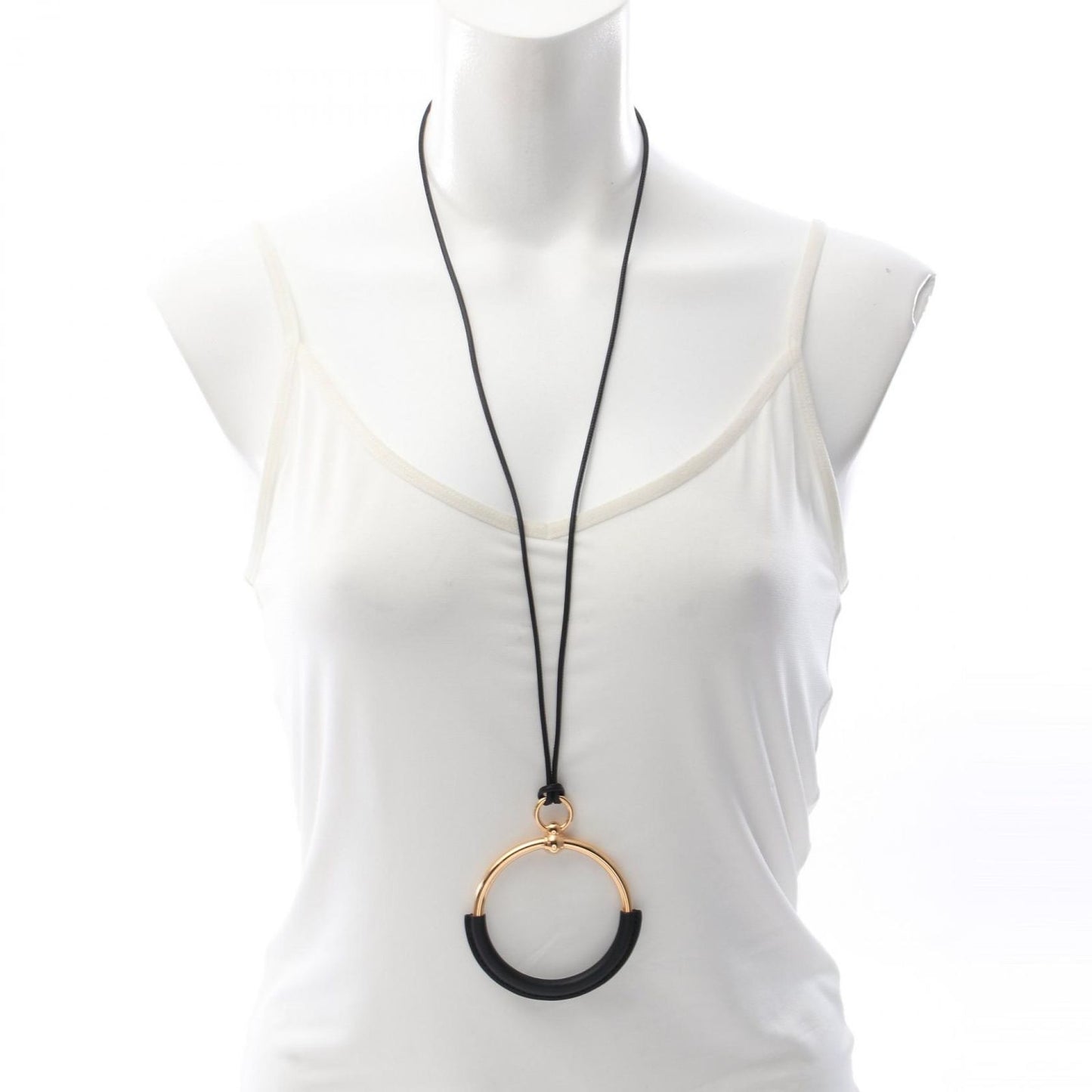 Hermes Necklace Loup Grand Leather Pendant — view 4