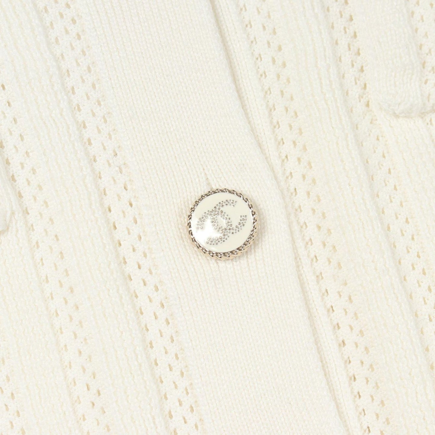 Chanel Cardigan CC Logo Button Cotton — view 7