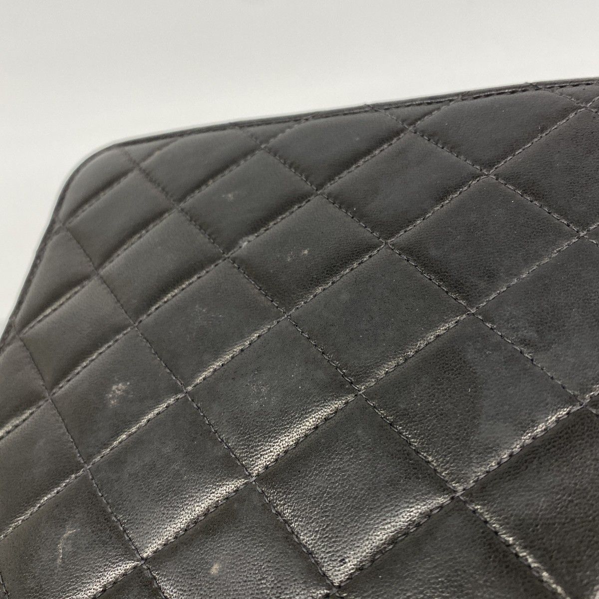 Chanel Shoulder Bag Quilted Lambskin Black Gold — view 9