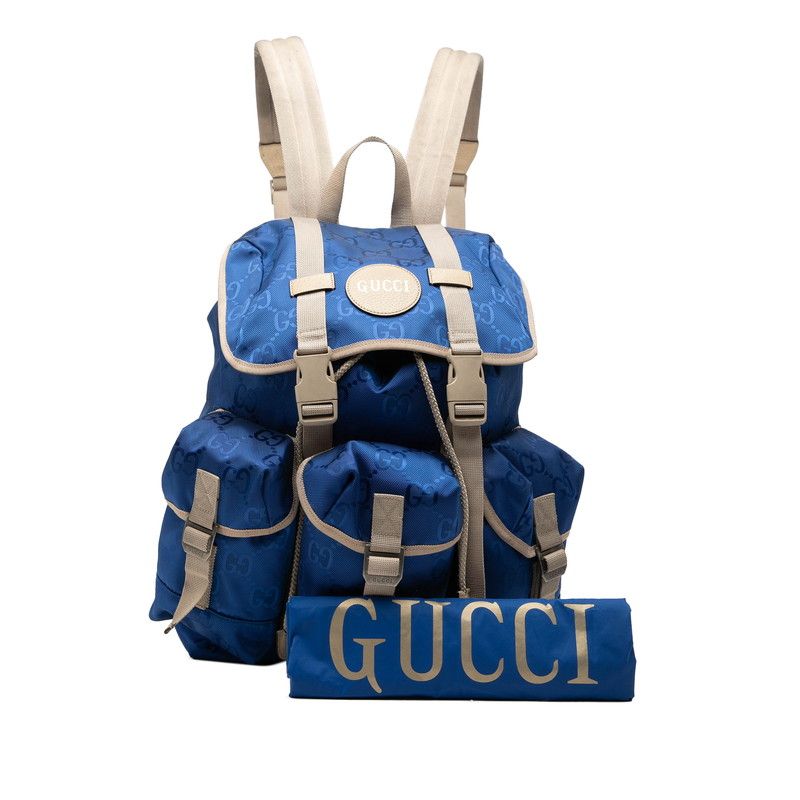 Gucci GG Nylon Off the Grid Backpack Blue Beige — view 7