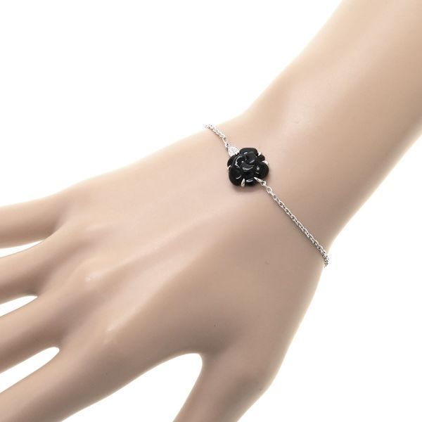 Chanel Camellia Collection Diamond Bracelet Onyx — view 7