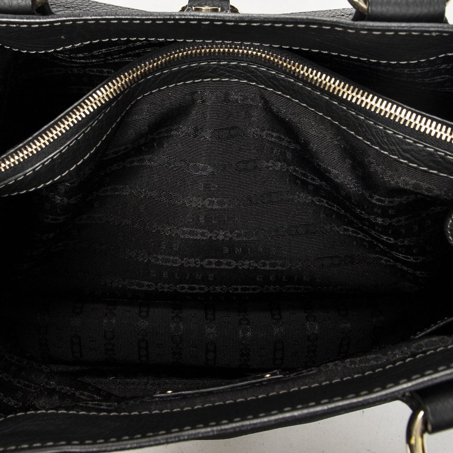 Celine Boogie Bag Black Gray Calfskin Leather — view 9