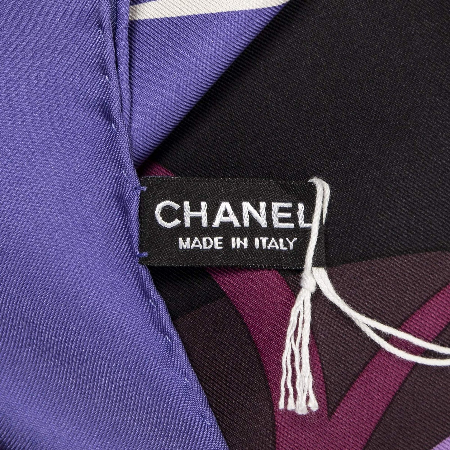 Chanel Scarf Purple Pink Silk — view 5