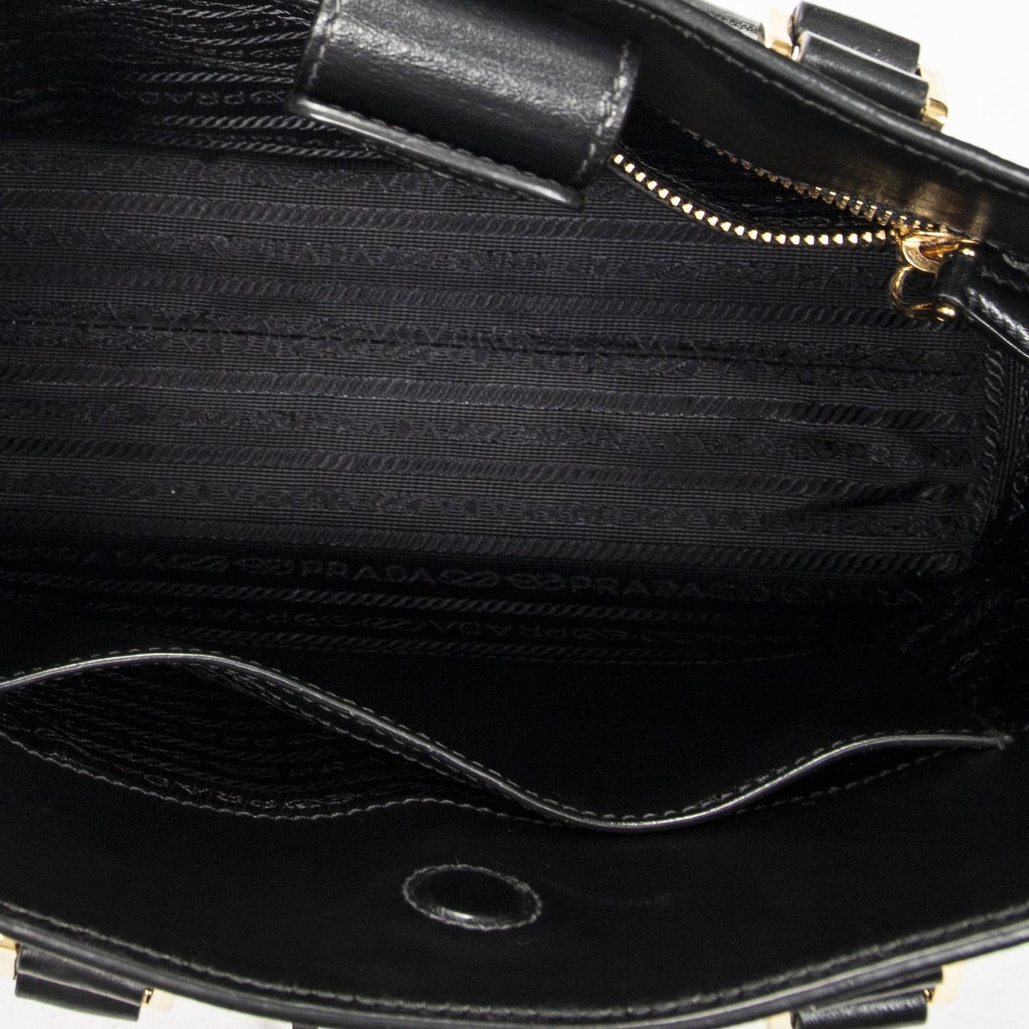 Prada Convertible Tote Black Saffiano Leather — view 9