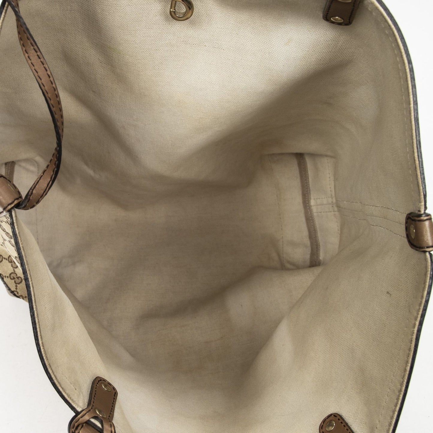 Gucci Large Craft Tote Brown Beige GG Canvas — view 9