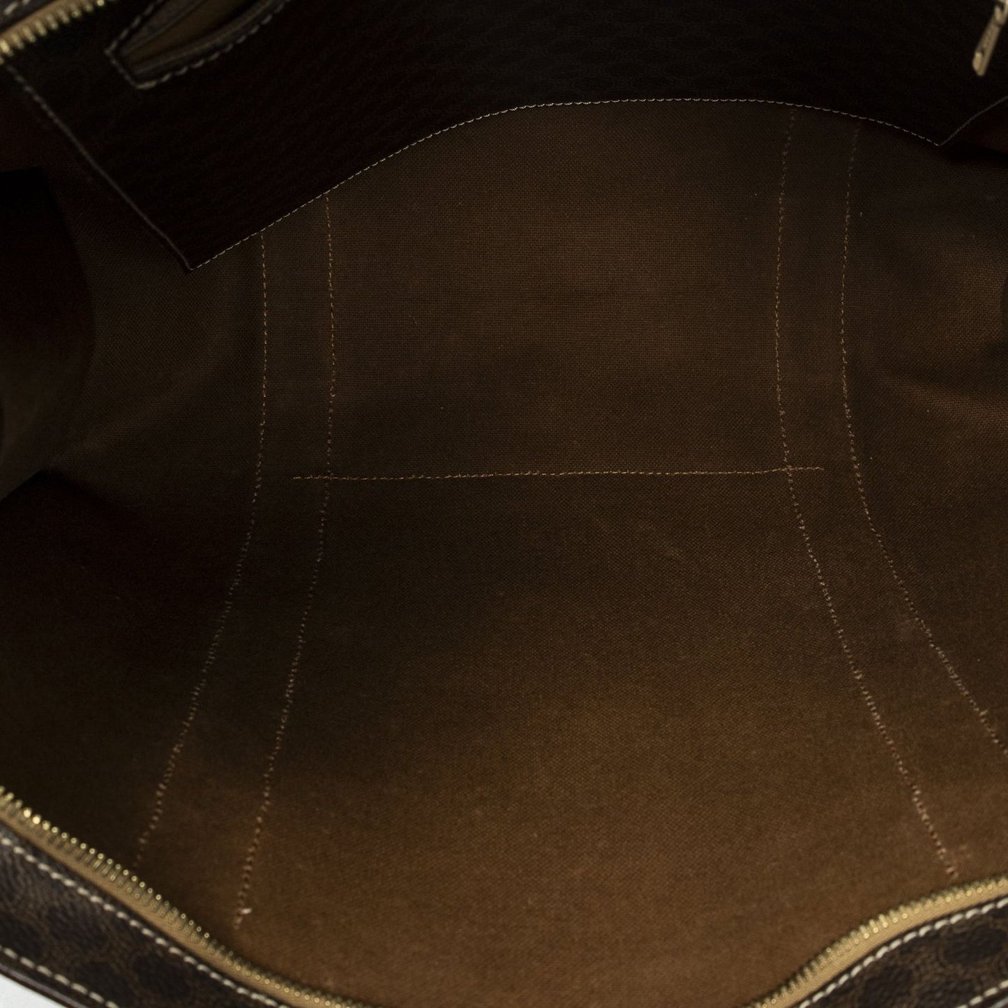 Celine Zip Shopping Tote Brown Macadam Canvas — view 9