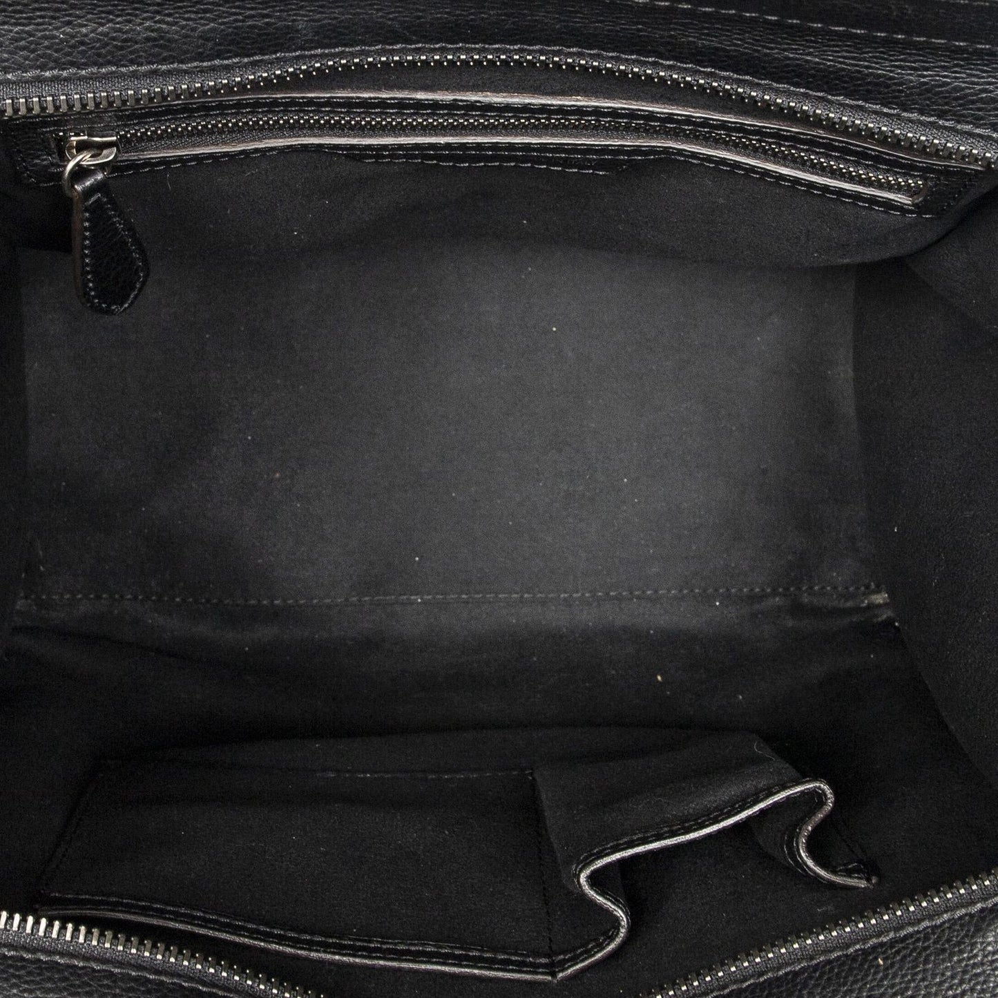 Celine Luggage Bag Black Gray Calfskin Leather — view 9