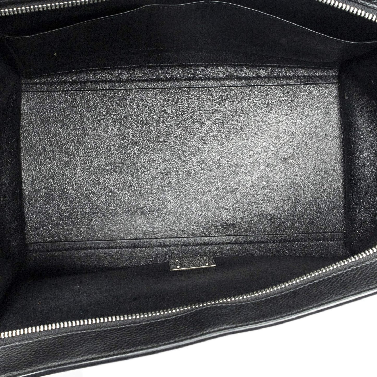 Celine Midi Trapeze Black Gray Calfskin Leather Messenger — view 9