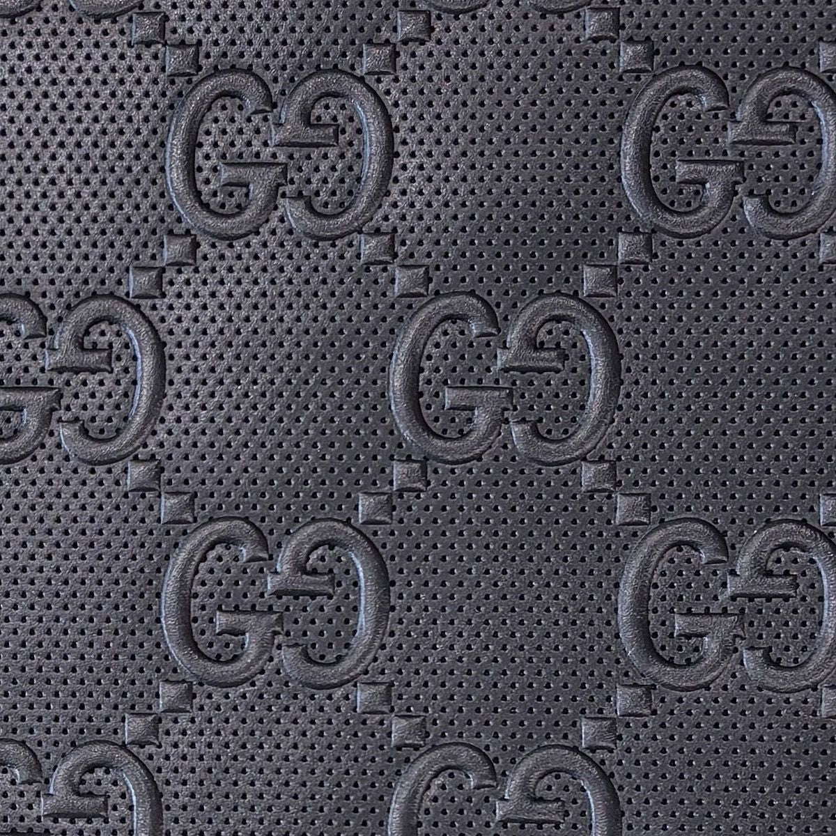 Gucci Clutch GG Embossed Leather Black Second with Wrist Strap — view 9