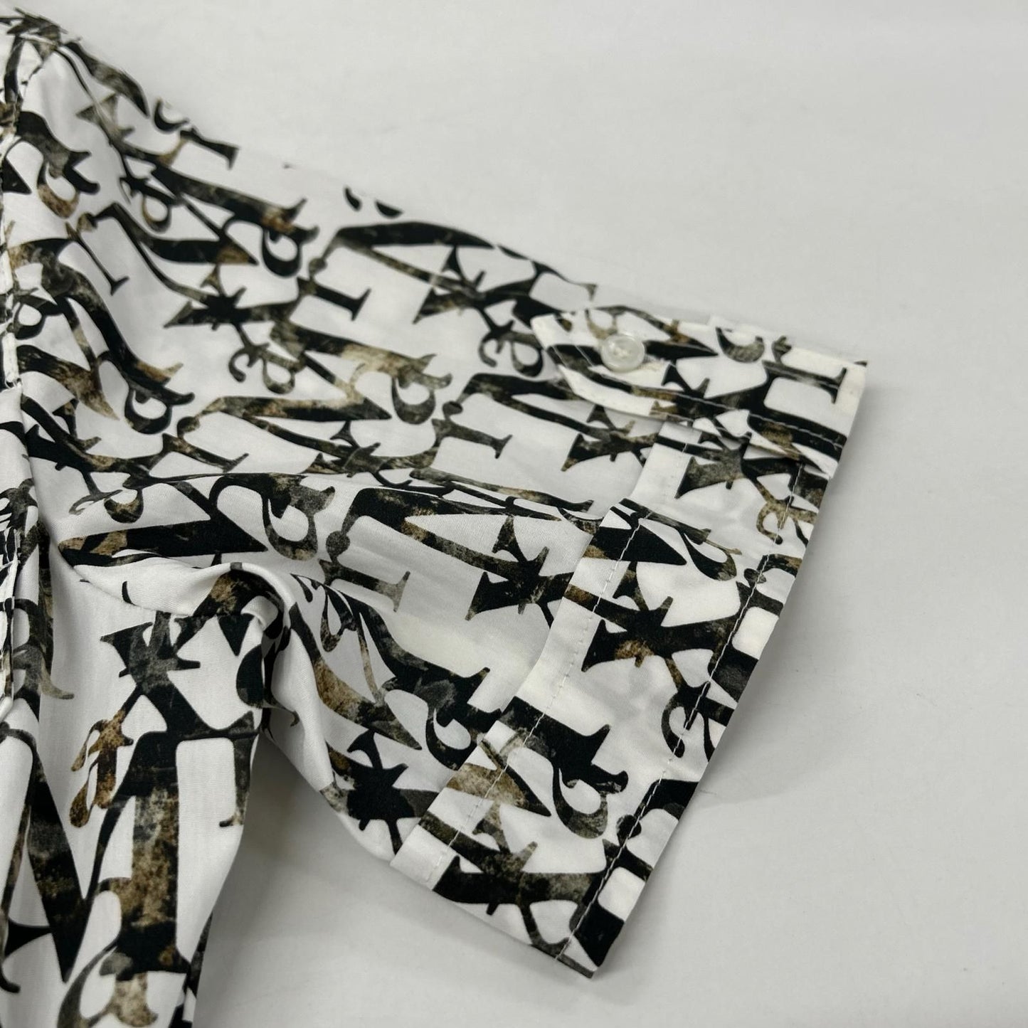 Max Mara White All Over Pattern Logo Short Sleeve Dress 38 — view 5
